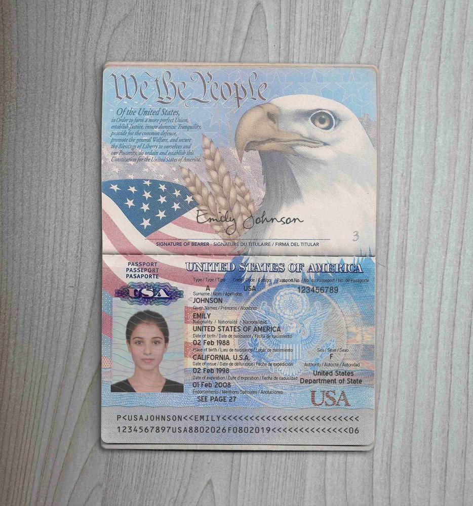 usa passport (2007) synthetic data